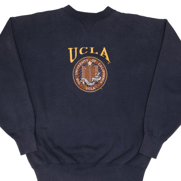 Vintage Ucla Embroidered Blue Sweatshirt 1990S Size Xl. University Of California Los Angeles