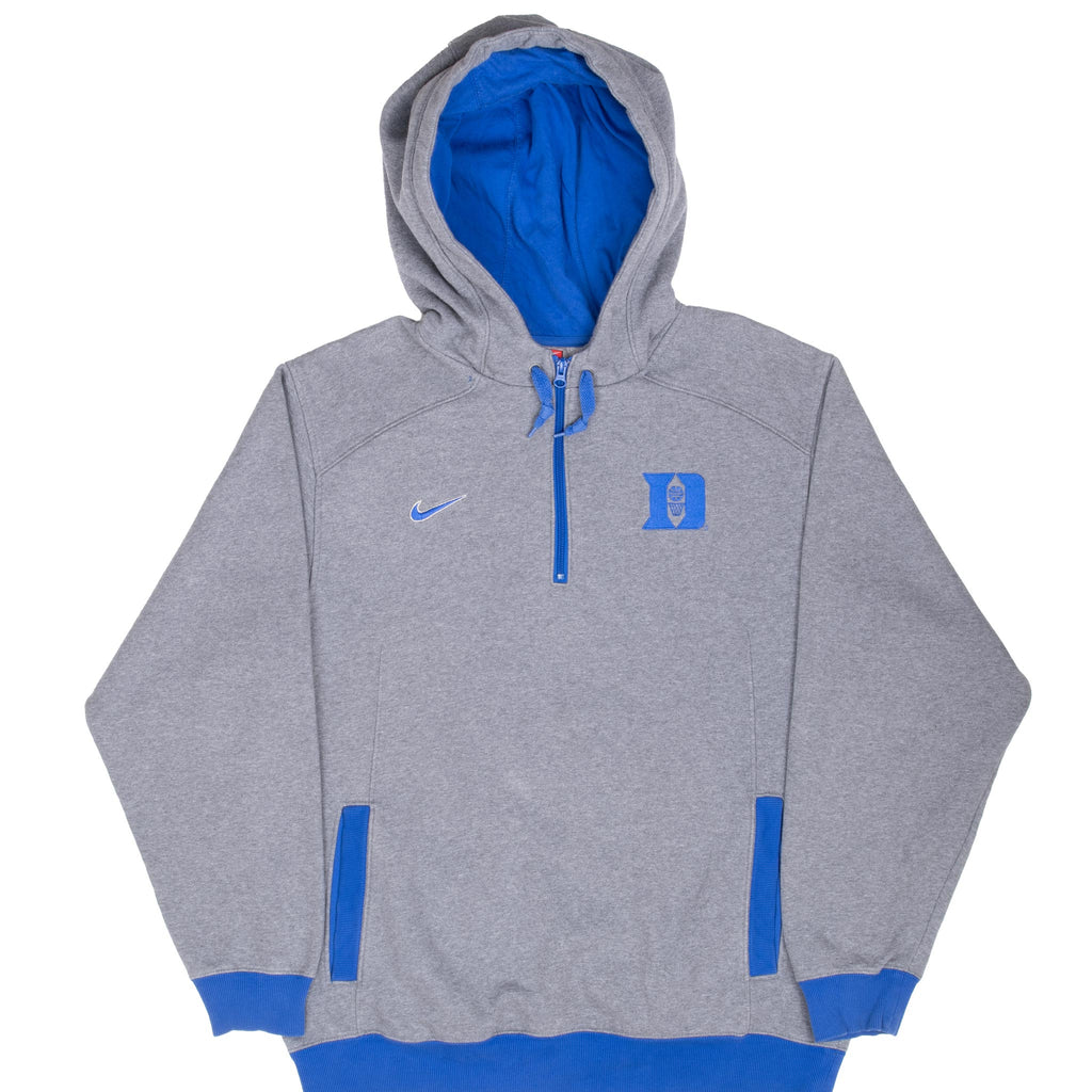 Vintage Nike Duke University Grey Hoodie Sweatshirt 2000S Size Large