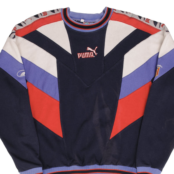 Vintage Soccer Athletico Madrid Puma Crewneck Sweatshirt 1980S Size Small