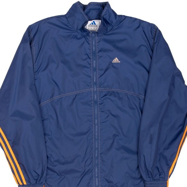 Vintage Adidas Blue Nylon Windbreaker Jacket 1990S Size Medium