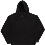 Vintage Black Nike Middle Swoosh Hoodie 90S Size Large