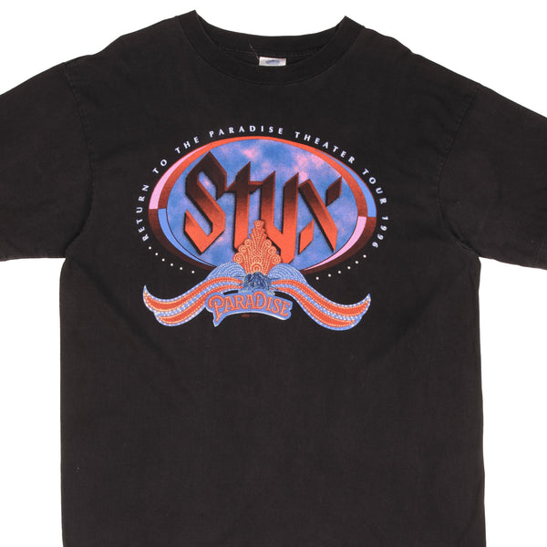 Vintage Styx Return To The Paradise Theater North American Tour 1996 Tee Shirt Size Xl Made In USA With Single Stitch Sleeves