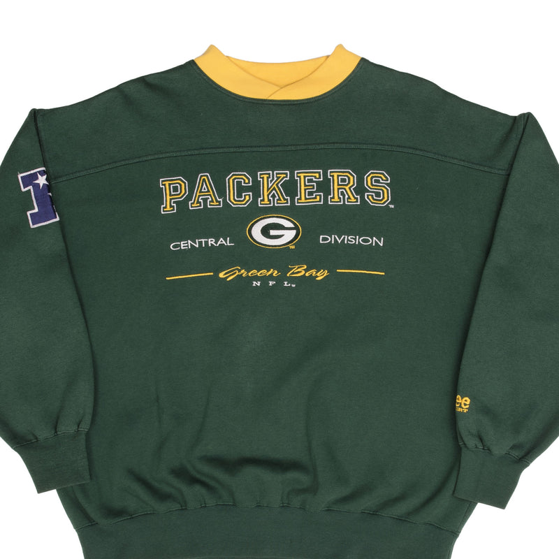 Vintage NFL Green Bay Packers Embroidered Sweatshirt 1990S Size XL