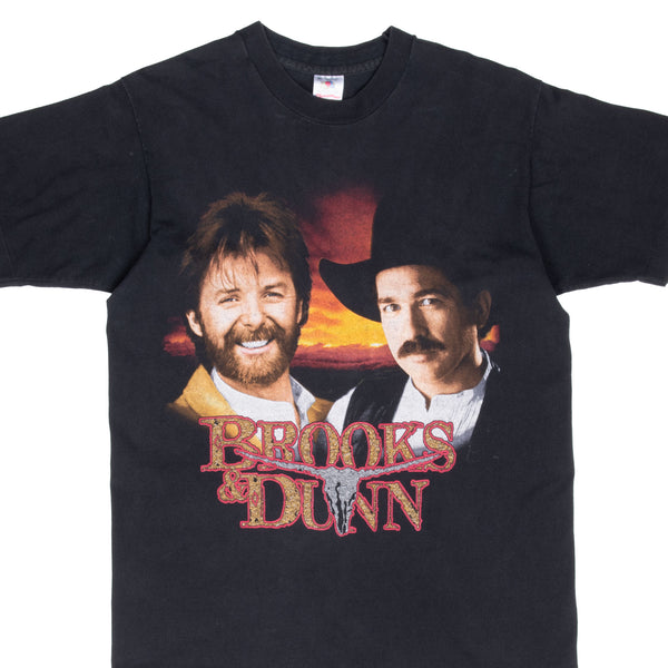 Vintage Brooks And Dunn Waiting On Sundown Tour 1990S Tee Shirt Size Medium Made In Usa With Single Stitch Sleeves