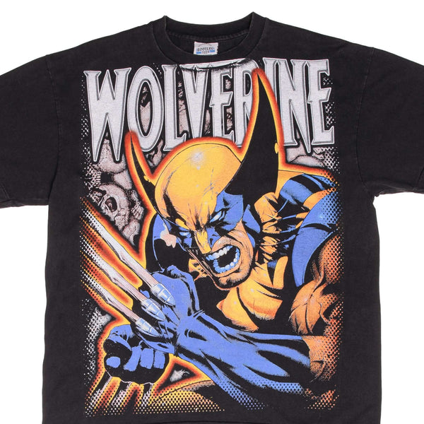 BOOTLEG MARVEL XMEN WOLVERINE ALL OVER PRINT TEE SHIRT SIZE XL SINGLE –  Vintage rare usa