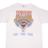 Vintage Mlb Atlanta Braves Western Division Champions 1993 Tee Shirt XL Made In Usa With Single Stitch Sleeves