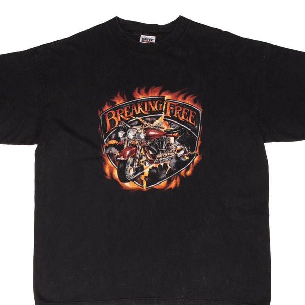 Vintage Breaking Free Wolf Biker Tultex Tee Shirt 1990S Size 2XL