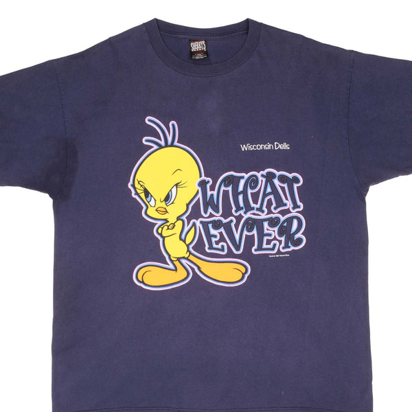 Vintage Looney Tunes Tweety Whatever Wisconsin Dells Tee Shirt 1997 Size XL Made In Usa