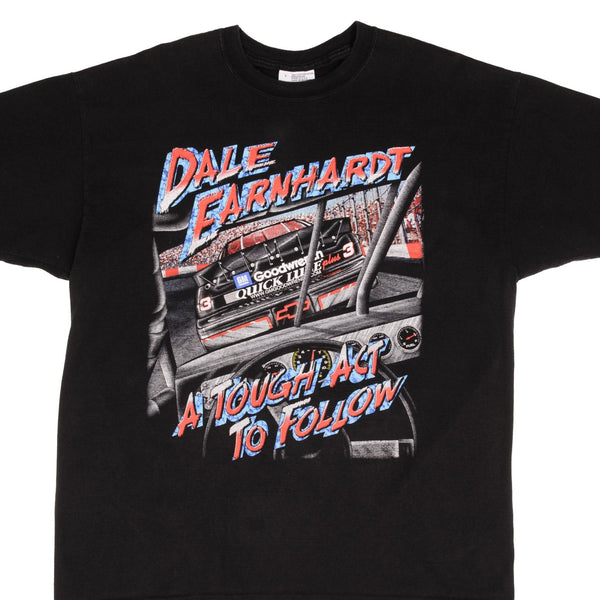 Vintage Nascar Dale Earnhardt A Tough Act To Follow 1990S Tee Shirt Size Large Made In USA