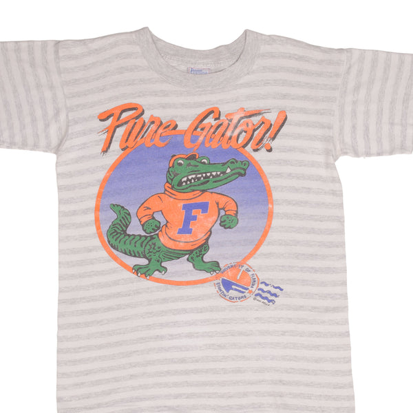 Vintage Ncaa Florida Pure Gators 1991 Tee Shirt Size Small Made In Usa With Single Stitch Sleeves