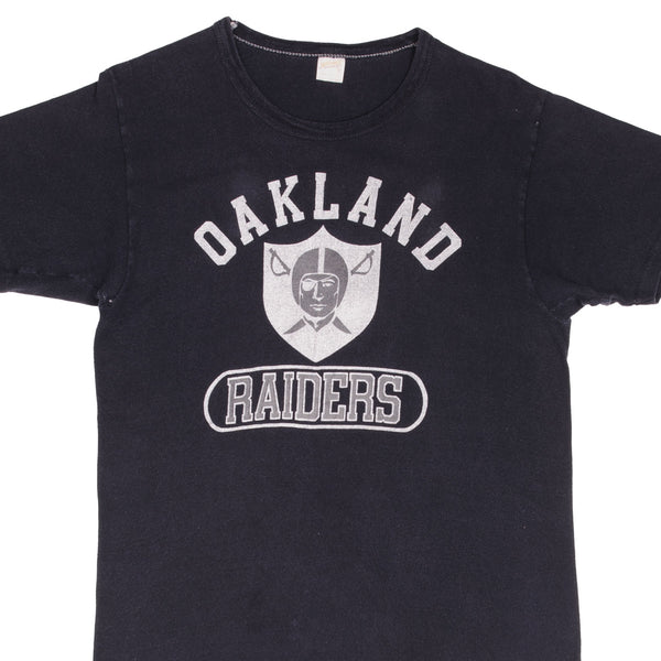 Vintage NFL Oakland Raiders Tee Shirt 1980S Size Medium Made In USA With Single Stitch Sleeves