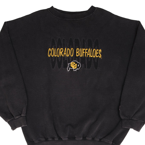 Vintage Ncaa Colorado Golden Buffaloes Embroidered Sweatshirt 1990S Large Made In Usa