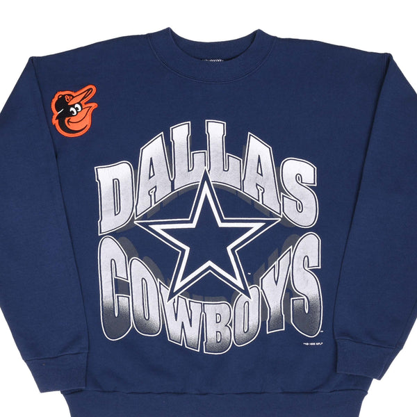 Vintage Nfl Dallas Cowboys Navy Blue Sweatshirt 1995 Size Medium