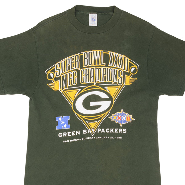 Vintage NFL Green Bay Packers Super Bowl XXXII 1998 Tee Shirt Size Medium