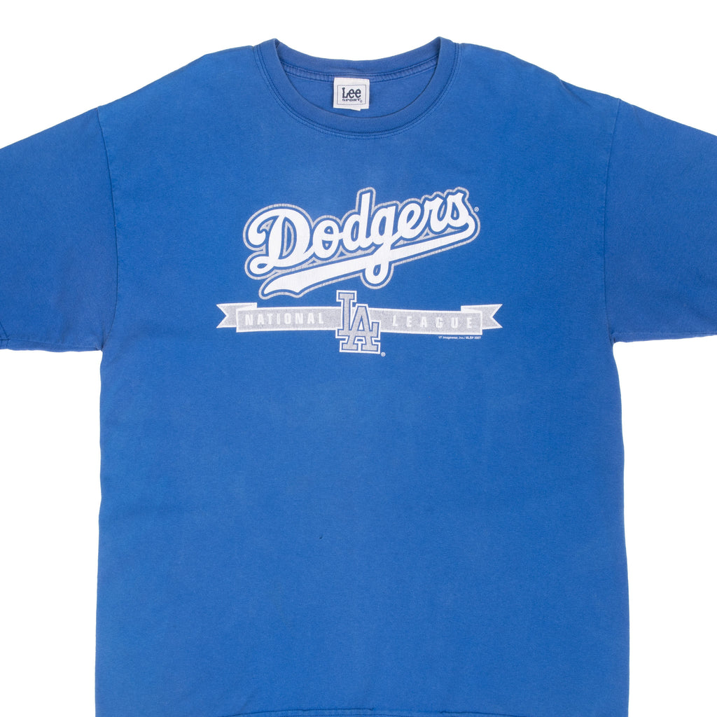 Vintage Mlb Los Angeles Dodgers Blue Tee Shirt 2007 Size Large