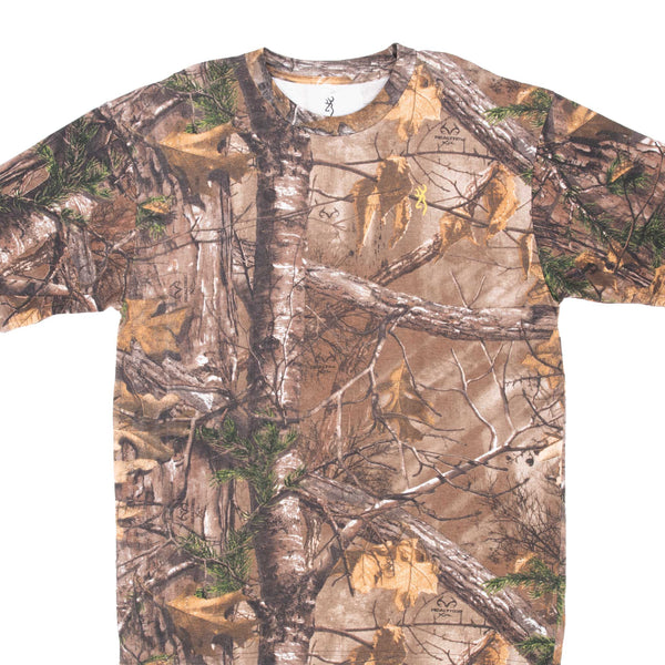 Vintage Hunting Realtree Xtra Camo Browning Tee Shirt Size Large