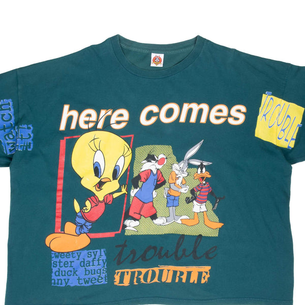 Vintage Looney Tunes Bugs Sylverster Daffy 1998 Tee Shirt Size 3XL