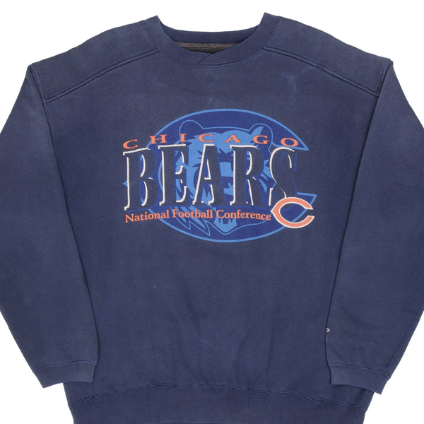 Vintage NFL Chicago Bears Starter Blue Sweatshirt 1990S Size Large