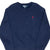 Vintage Ralph Lauren 1990S Classic Navy Blue Crewneck Sweatshirt Size Large