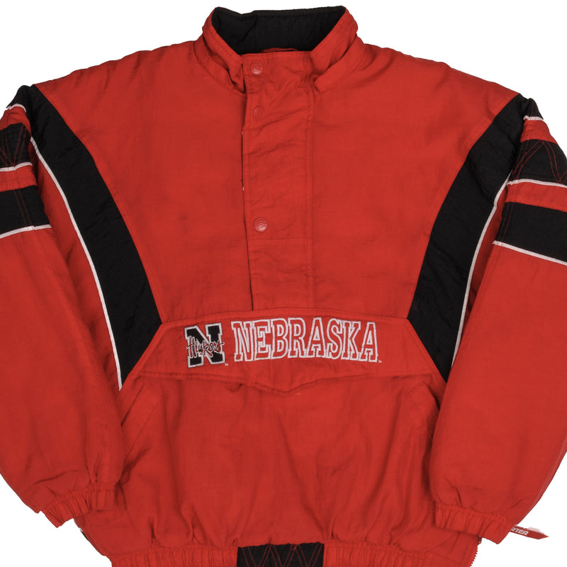 Vintage Ncaa University of Nebraska Huskers 1990S Heavy Pullover Starter Jacket Size Large