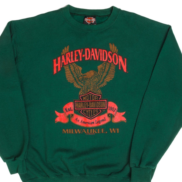 Vintage Harley Davidson Sweatshirt Milwauki, WI Size Large Made In Usa 1994