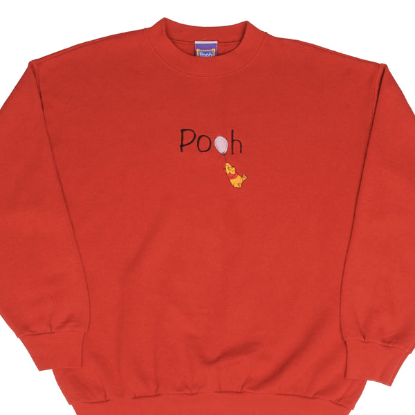 Vintage Disney Winnie The Pooh Embroidered 1990S Sweatshirt Large Made In USA