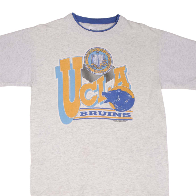 Vintage UCLA University of California Los Angeles Bruins Tee Shirt 1990S Size Large Made In USA With Single Stitch Sleeves