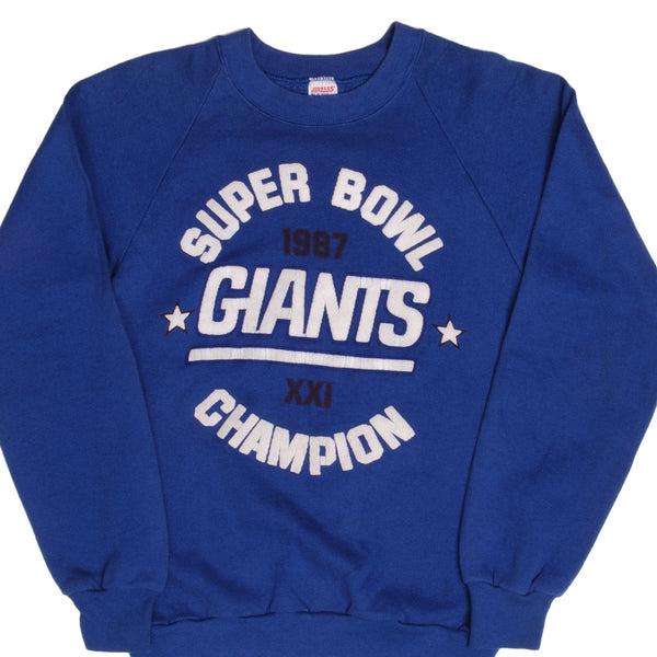 Vintage NFL New York Giants Super Bowl Champion XXI Sweatshirt 1987 Size Small Made In USA