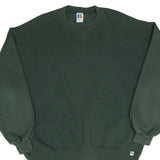 Vintage Russell Athletic Blank Pine Green Sweatshirt 1990S XL Made In Usa