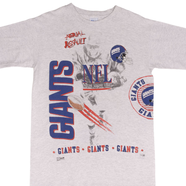 Vintage Nfl New York Giants All Over Print 1994 Tee Shirt Medium Made In USA With Single Stitch Sleeves