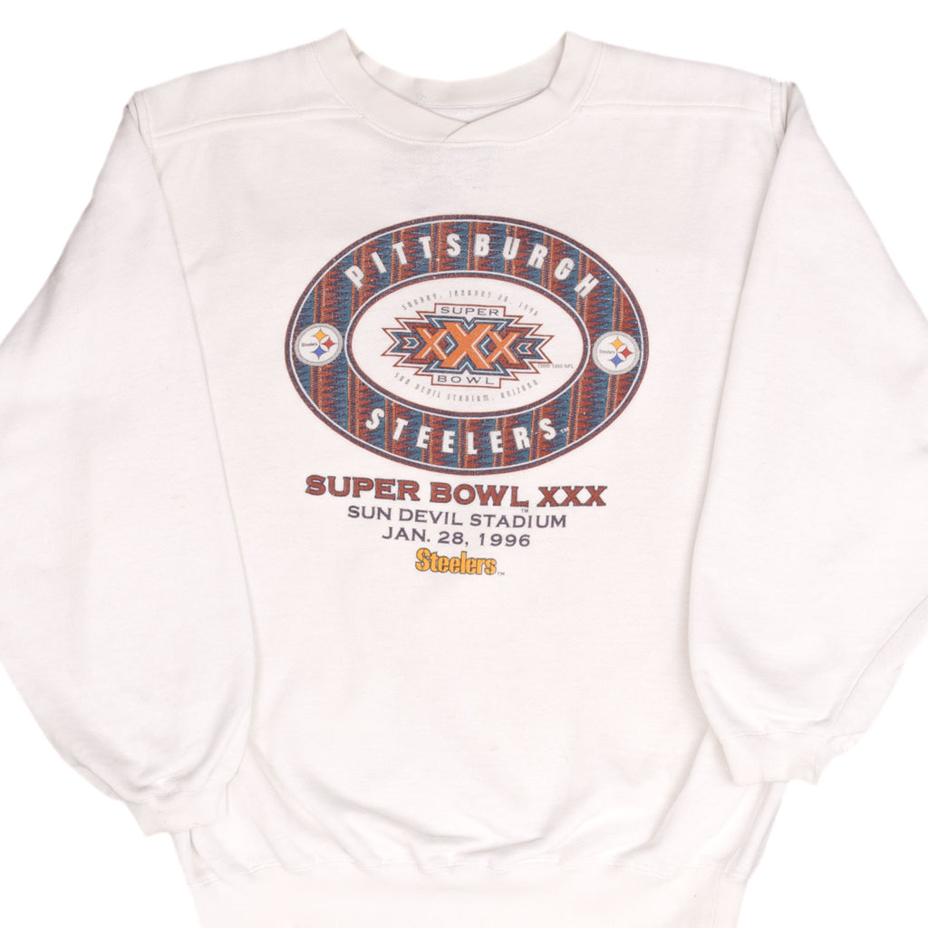 Vintage Nfl Pittsburgh Steelers Super Bowl Xxx 1996 Sweatshirt Size Small