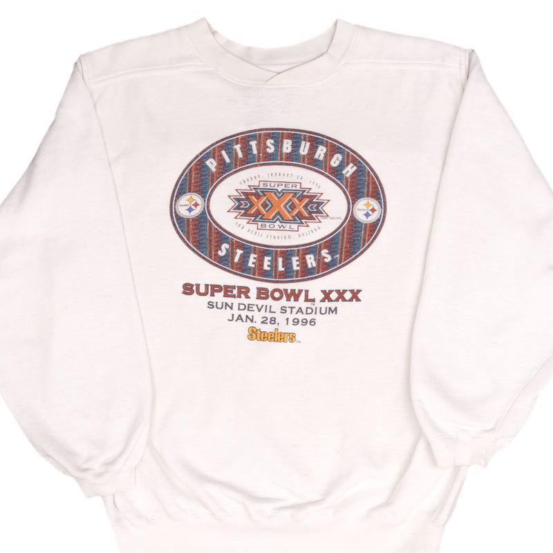 Vintage Nfl Pittsburgh Steelers Super Bowl Xxx 1996 Sweatshirt Size Small