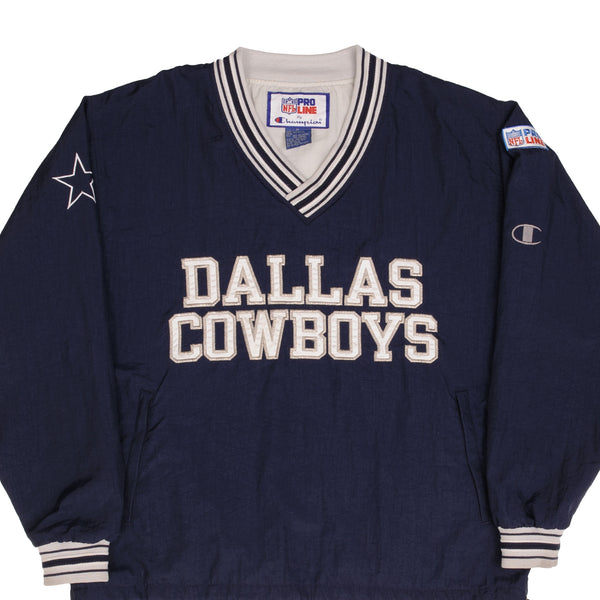 Vintage Nfl Champion Dallas Cowboys Pullover Windbreaker Jacket 1990S Size Medium