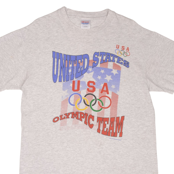 Vintage Olympics Team Usa 1990S Tee Shirt Size Large Made In USA With Single Stitch Sleeves