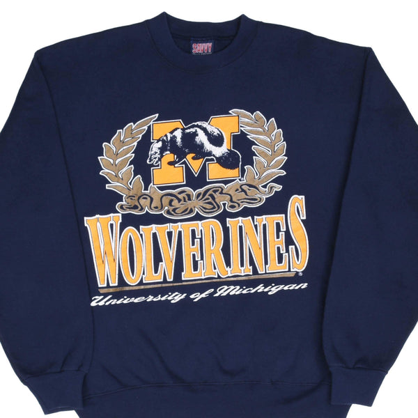 Vintage Ncaa Michigan Wolverines 1990S Sweatshirt Size Large Made In Usa