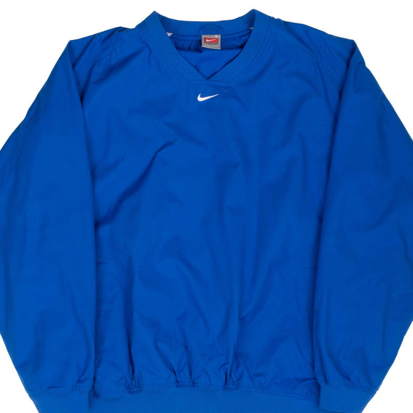 Vintage Nike Center Swoosh Blue Windbreaker Pullover Jacket 2000S Size Large