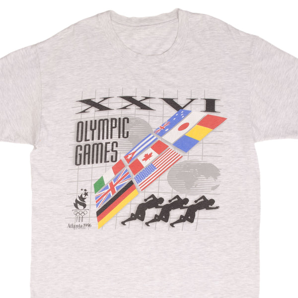 Vintage Atlanta Olympic Games XXVI 1996 Tee Shirt Size Large With Single Stitch Sleeves