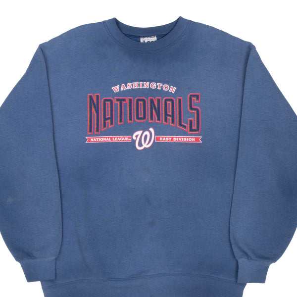 Vintage Mlb Washington Nationals 2004 Blue Sweatshirt Size Large