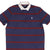 Vintage Polo Ralph Lauren Striped Blue And Red Polo Shirt Size Medium