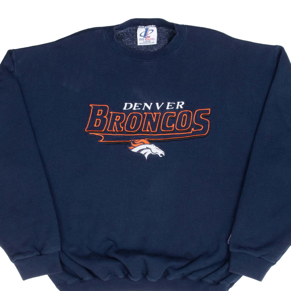 Vintage Nfl Denver Broncos Embroidered Sweatshirt 1990S Size Large