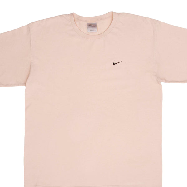 Vintage Nike Classic Swoosh Beige Tee Shirt 2000S Size Large