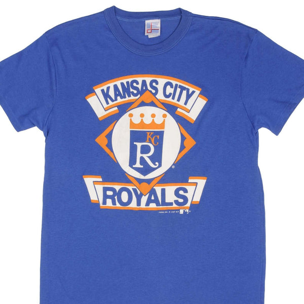 Vintage MLB Kansas City Royals 1989 Tee Shirt Size Medium Made In USA With Single Stitch Sleeves