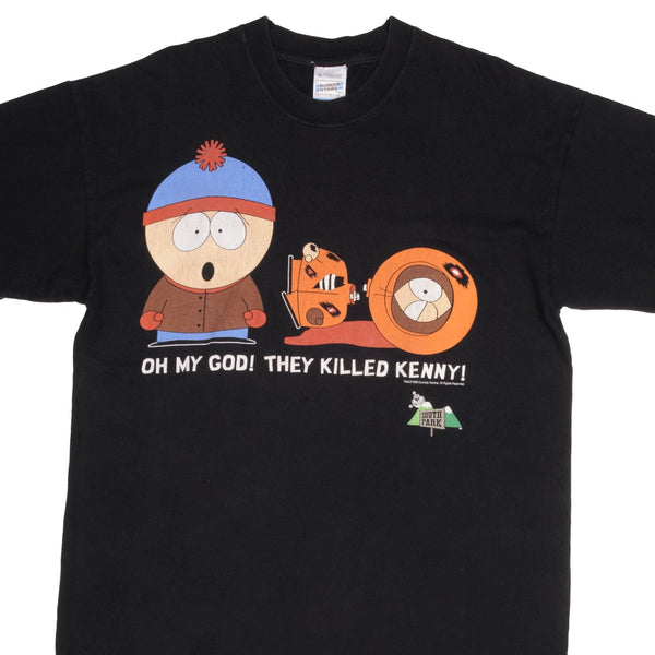 Vintage South Park Tee Shirt 1998 Size XL Stan Marsh and Kenneth "Kenny" McCormick : " Oh My God! They Killed Kenny !".