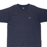 VINTAGE NIKE CLASSIC SWOOSH NAVY BLUE TEE SHIRT 1990S LARGE