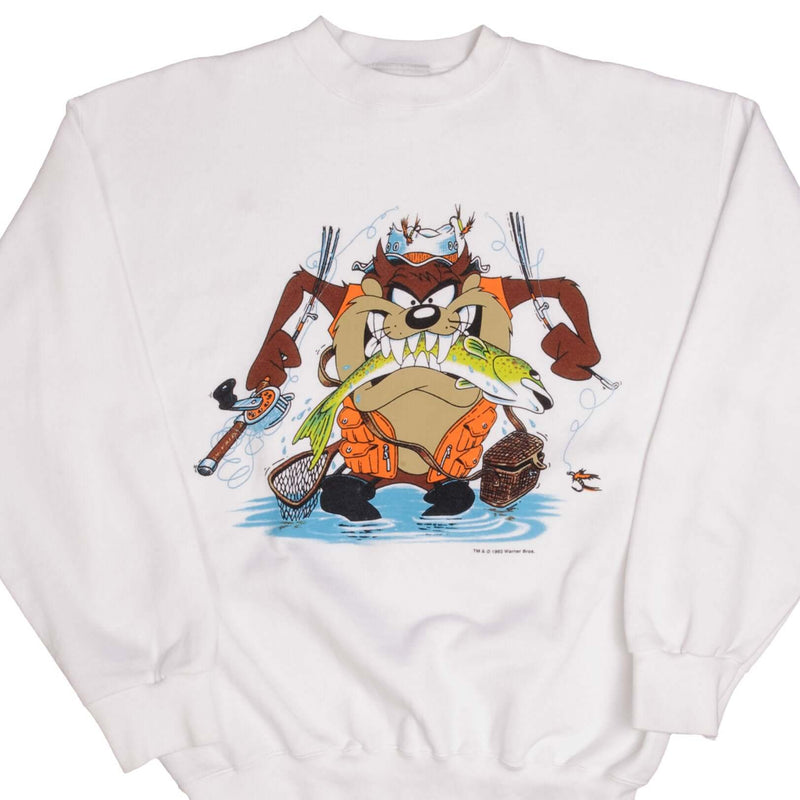 Vintage Looney Tunes Bugs Taz 1993 Mens XL buying Double Sided Sweater Made In USA Punk