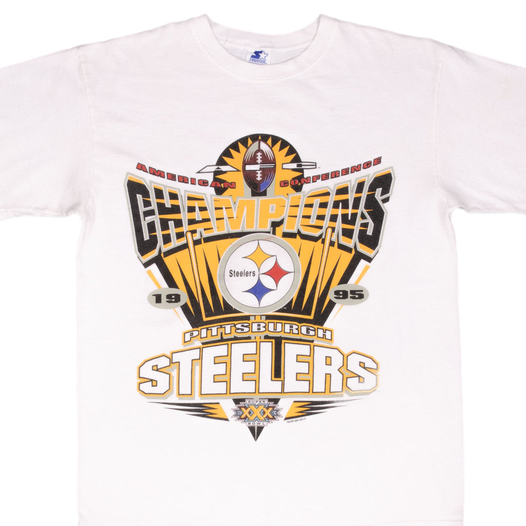 Vintage Nfl Pittsburgh Steelers Afc Champions 1995 Tee Shirt Size Medium