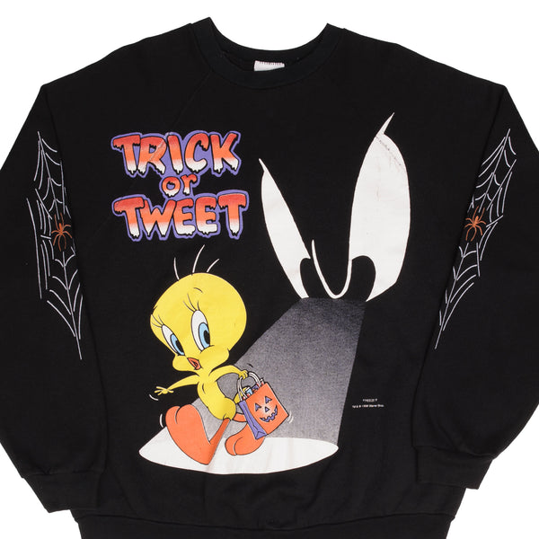 Vintage Looney Tunes Tweety Halloween Sweatshirt 1996 Size XL Made In USA