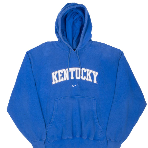 Vintage Nike Ncaa Kentucky Blue Hoodie Sweatshirt 1990S Size Large