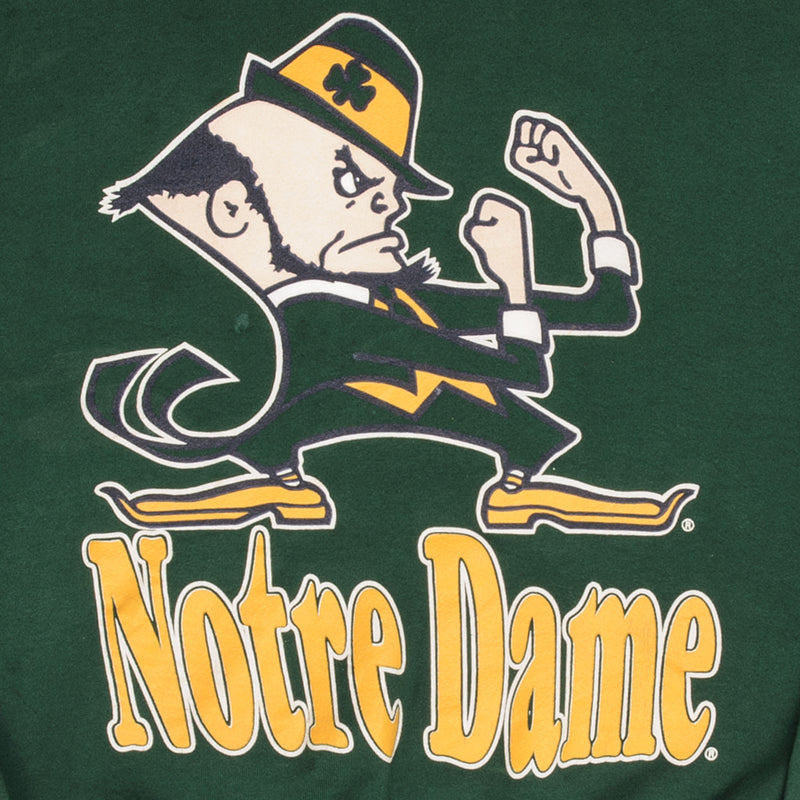 Vintage Ncaa Notre Dame University Irish Sweatshirt 1990S Size XL Made In USA