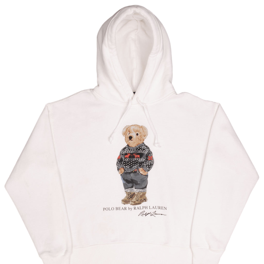 Ralph Lauren Polo Bear Woman Hoodie Sweatshirt Size Medium